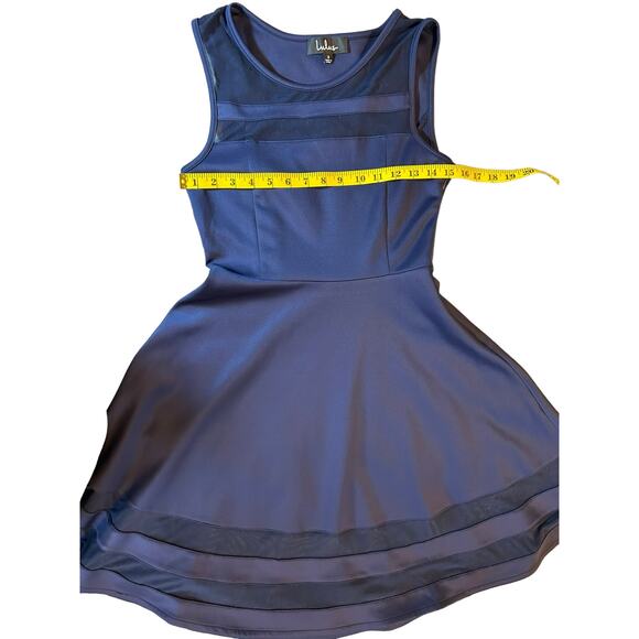 Lulu's Sleeveless Navy Blue Final Stretch Fit and Flare Dress - Size Small - Picture 6 of 11
